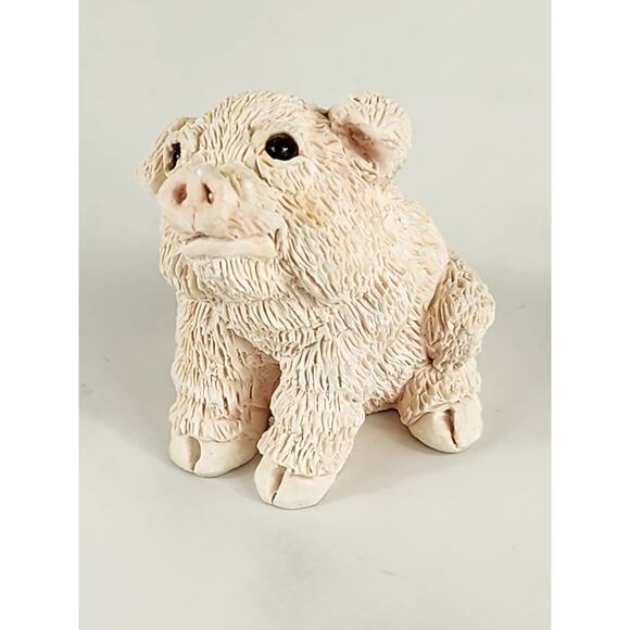 Stone Critters Other - Stone Critters Mini Piglet Pig Piggy 2 1/4" Figurine 1988 USA Home Decor Vintage